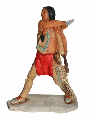 Castagna Dekofigur Native American Figur Gall Kriegshäuptling Pizi Matohinshdar Skulptur 15,5 cm stehend mit Messer