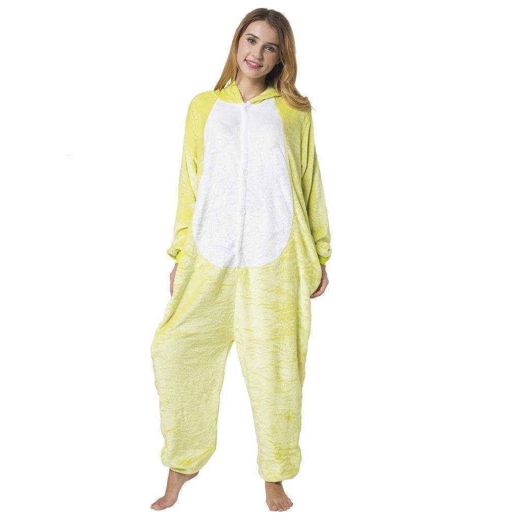 Katara Partyanzug Waldtiere Jumpsuit Kostüm Overall Erwachsene S-XL, Karneval - Kostüm, Kigurumi - Frosch hellgrün XL (175-185cm)