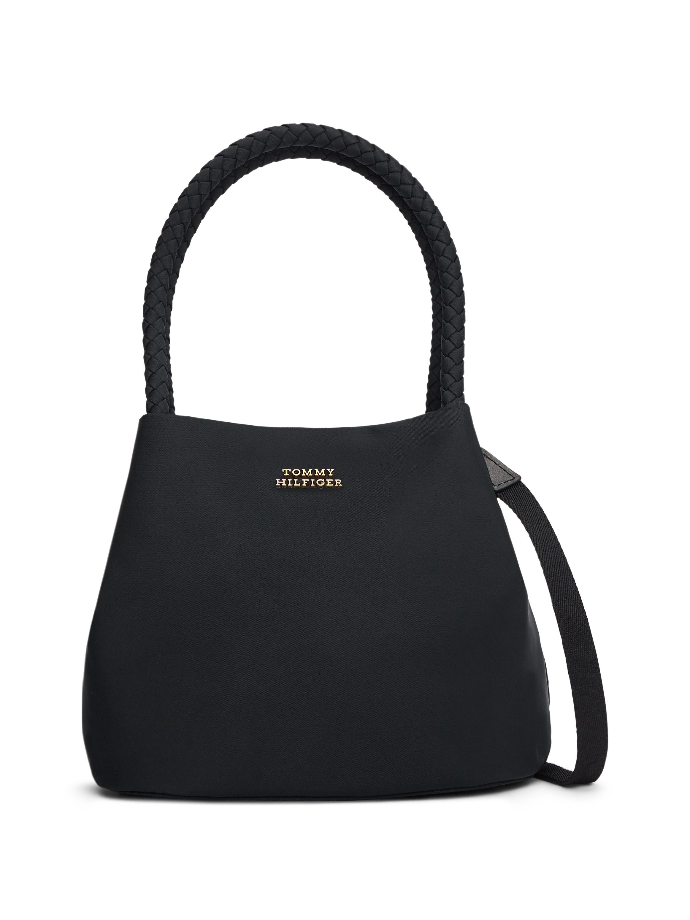 Tommy Hilfiger Handtasche TH MARINA BUCKET NYLON, Damen Tragetasche, Umhängetasche, Schultertasche mit Logoschriftzug