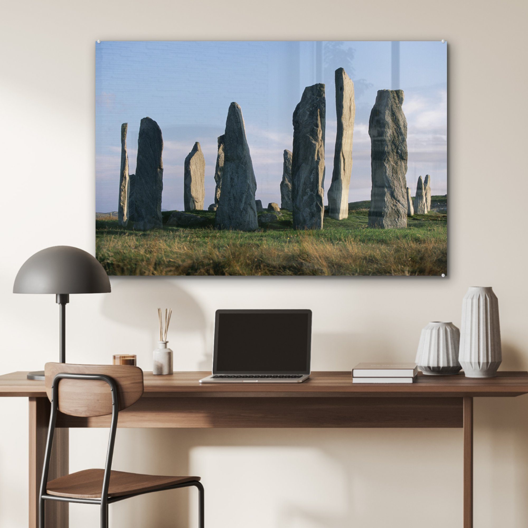 St), Schottland, Steine Wohnzimmer MuchoWow & Calanais von Schlafzimmer Stehende Acrylglasbild (1 Acrylglasbilder in