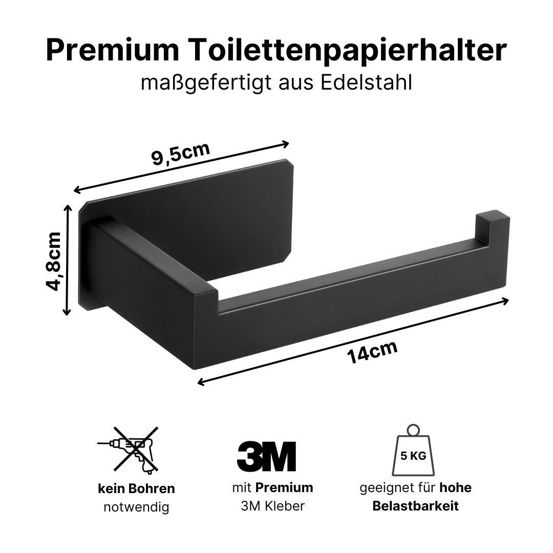LIVINA HOME Toilettenpapierhalter Klopapierhalter Selbstklebend, WC Rollenhalter ohne Bohren Edelstahl, WC Halter Rollenhalter Papierhalter Klorollenhalter