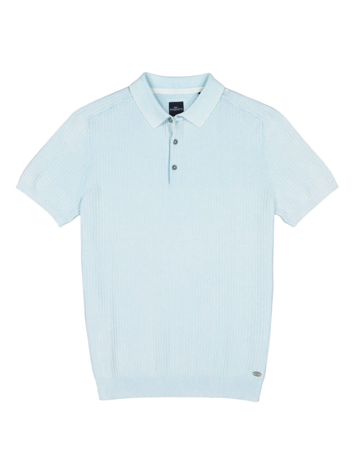 Poloshirt Herren Modisches Strick-Polo, Hellblau