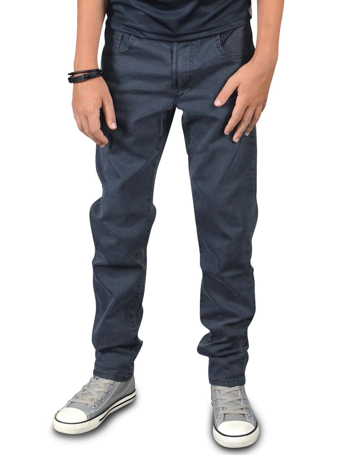 BEZLIT 5-Pocket-Jeans Jungen Jeans Verstellbarer Bund (1-tlg) Casual mit elastischem Bund Grau