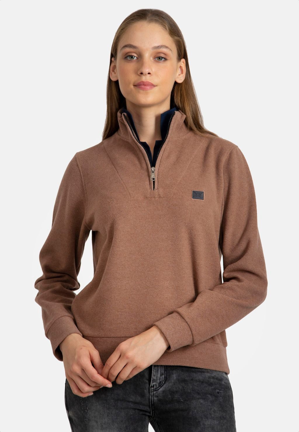 Jacey Quinn Sweatshirt Polo Collar Half günstig online kaufen