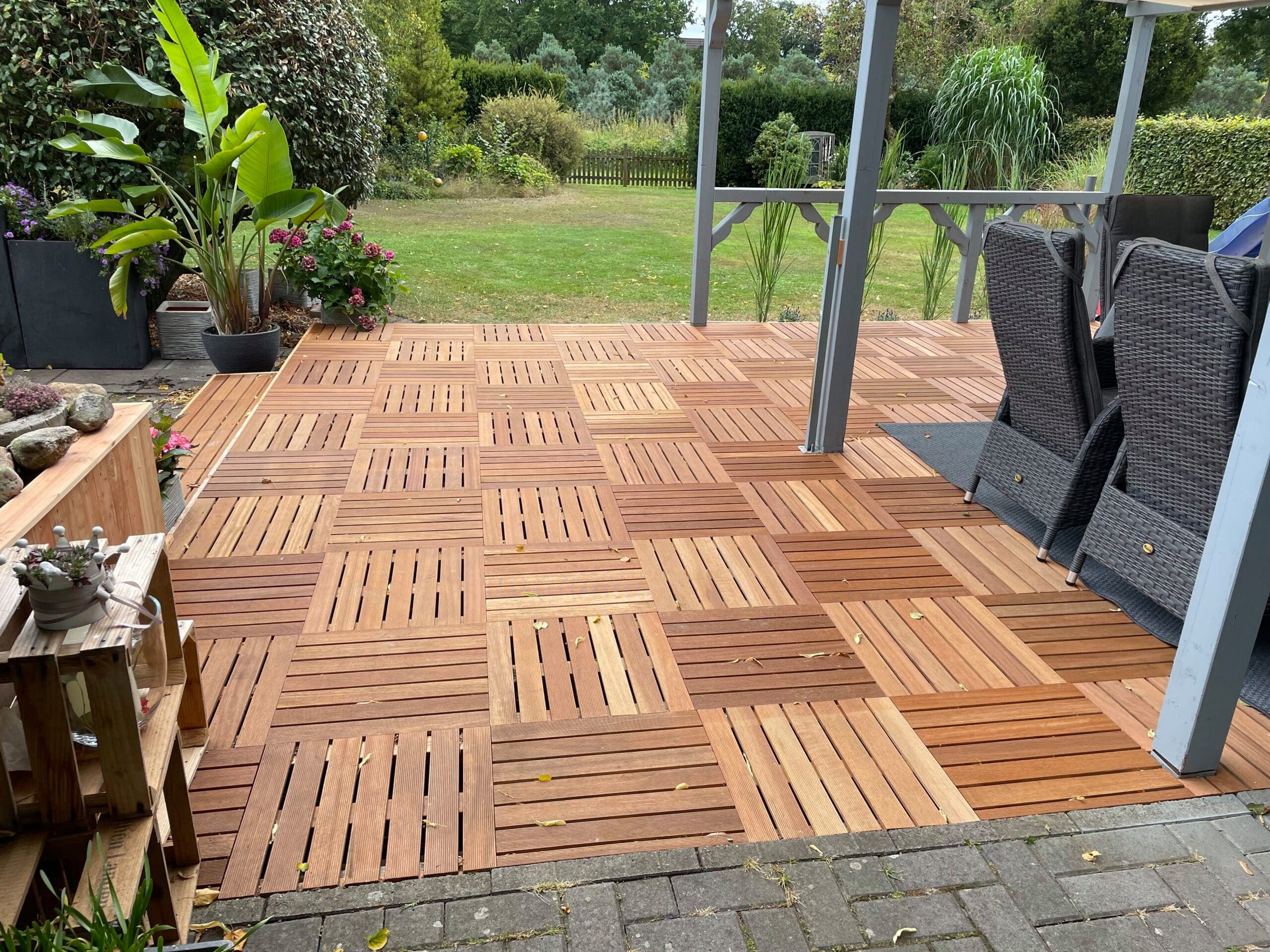 Belladoor Terrassenplatte Belladoor Holz Terrassenfliese Braun Outdoor, Holz 50x50, Braun
