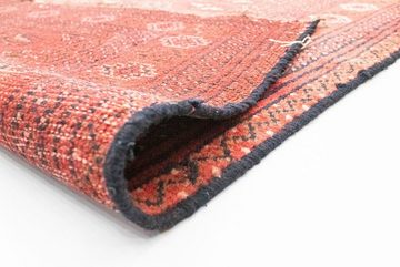 Wollteppich Turkaman Teppich handgeknüpft rosa, morgenland, rechteckig, Höhe: 7 mm
