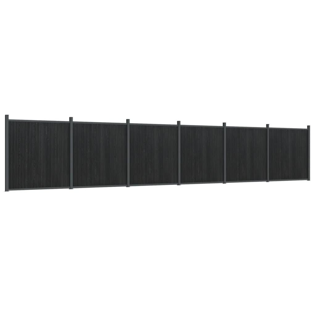 vidaXL Gartenzaun, Zaunelement Grau 1045x186 cm WPC