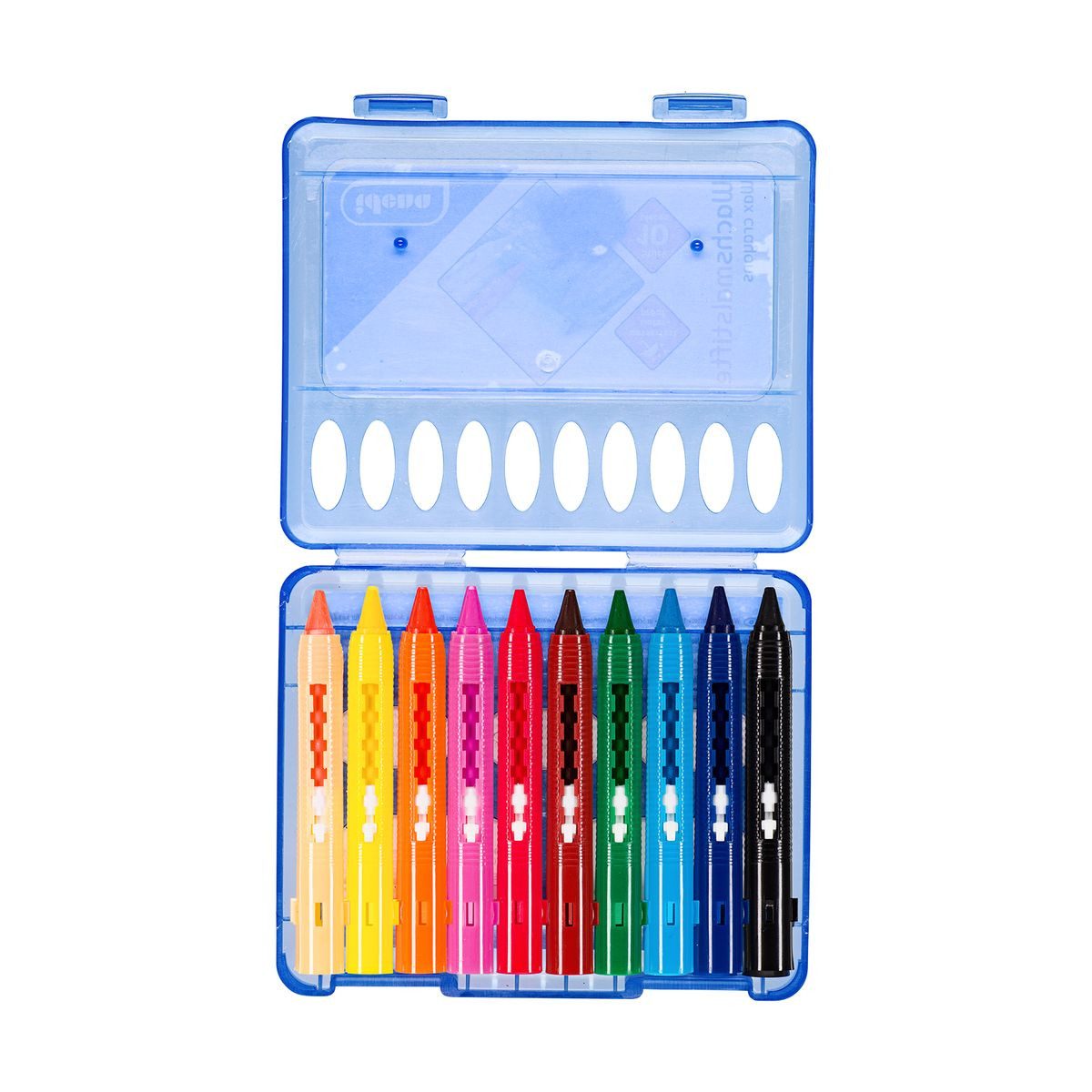 Idena Wachsmalstift Idena Wachsmaler 10 Stück Kunststoffbox – Bild 4 von 5