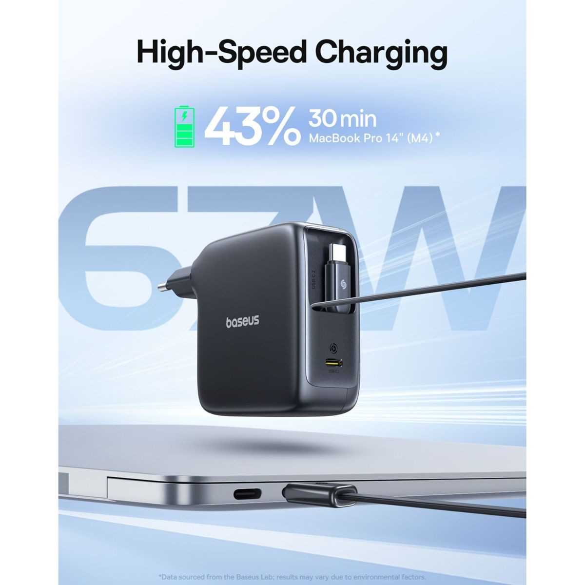 Baseus EnerCore CJ21 Charger Retractable 3C 67W EU USB-Ladegerät