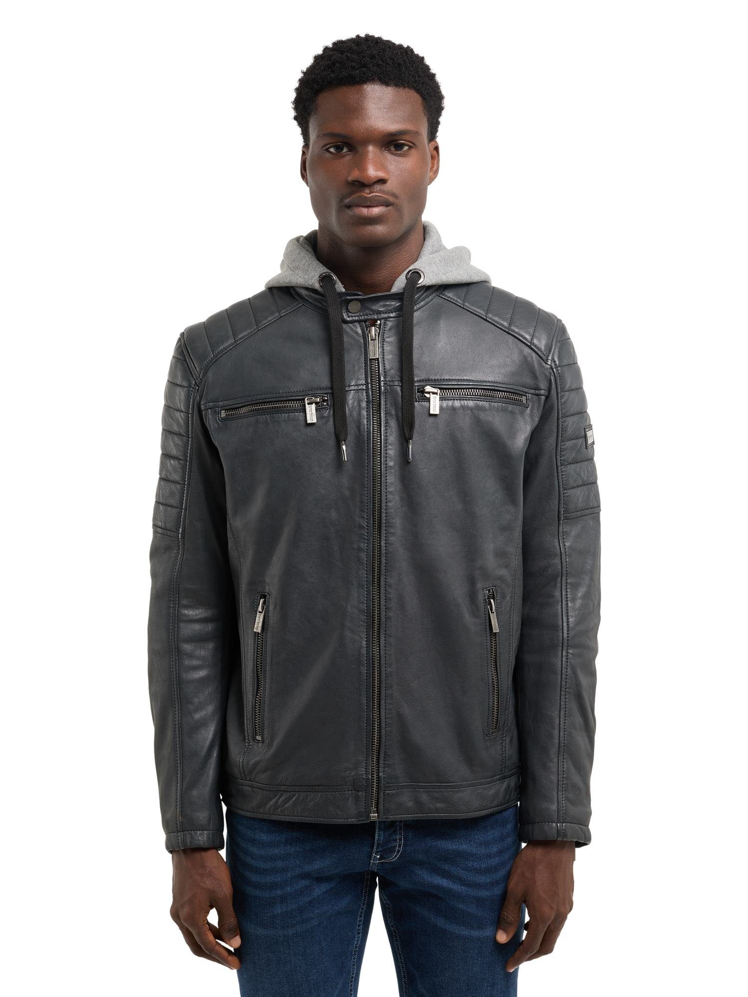 Lederjacke Bruno Banani Winterjacke Herren Kapuze Bruno Banani