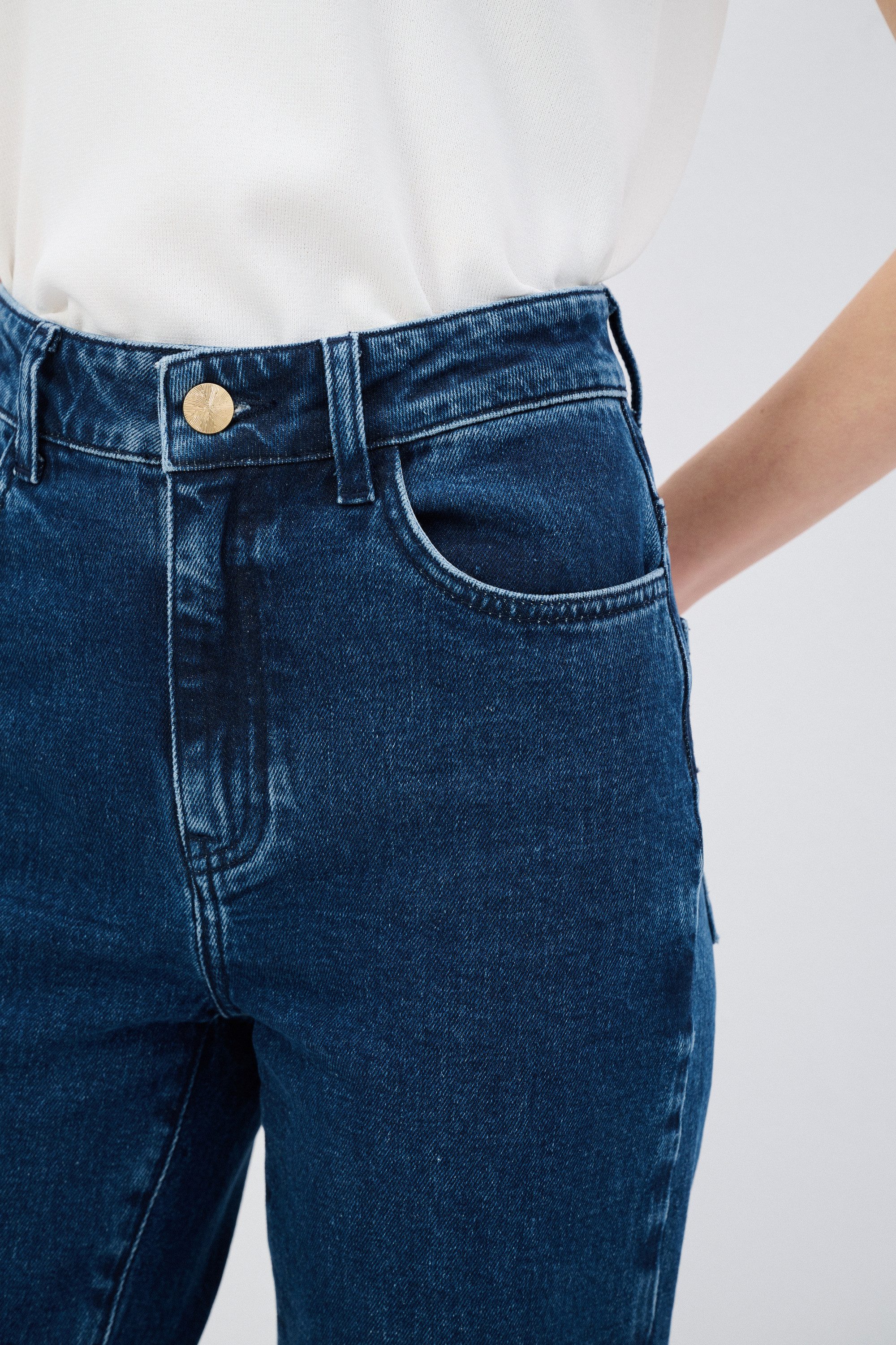 adL Straight-Jeans Jeanshose mit Knöpfen – Bild 4 von 5