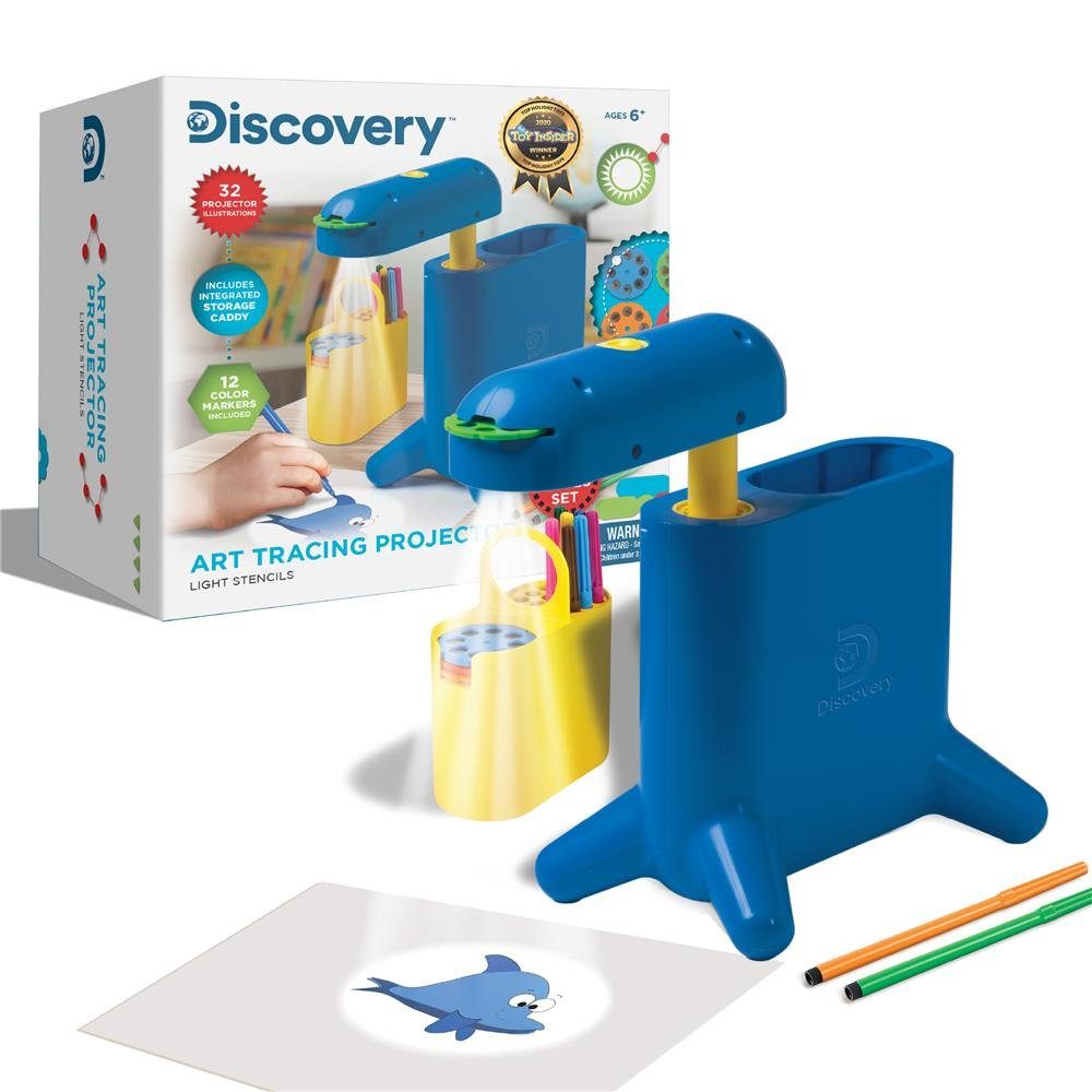 Projector Zeichenprojektor Discovery Tracing 37 Art Kids Set, Kreativset Schablone, mit teilig, Marker,