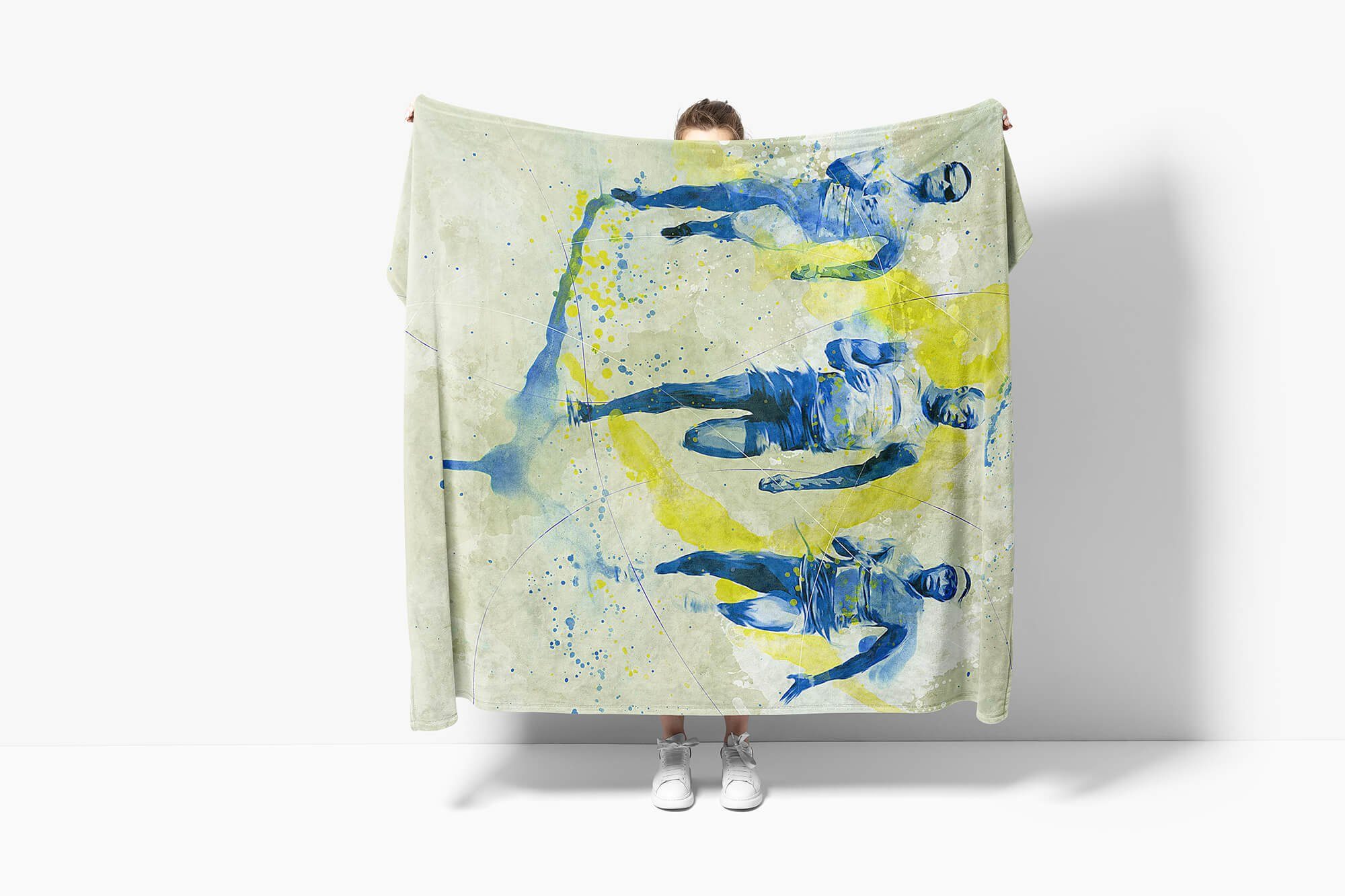 Sport Handtuch Strandhandtuch Art Running (1-St), Baumwolle-Polyester-Mix Saunatuch Handtuch Kuscheldecke Kunstvoll Sport, II Handtücher Sinus SplashArt