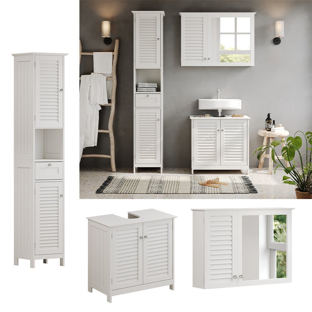 Vicco Badmöbel-Set Riad, Weiß, 3 Teile, Option 5, (3-St., 3er Set) günstig online kaufen