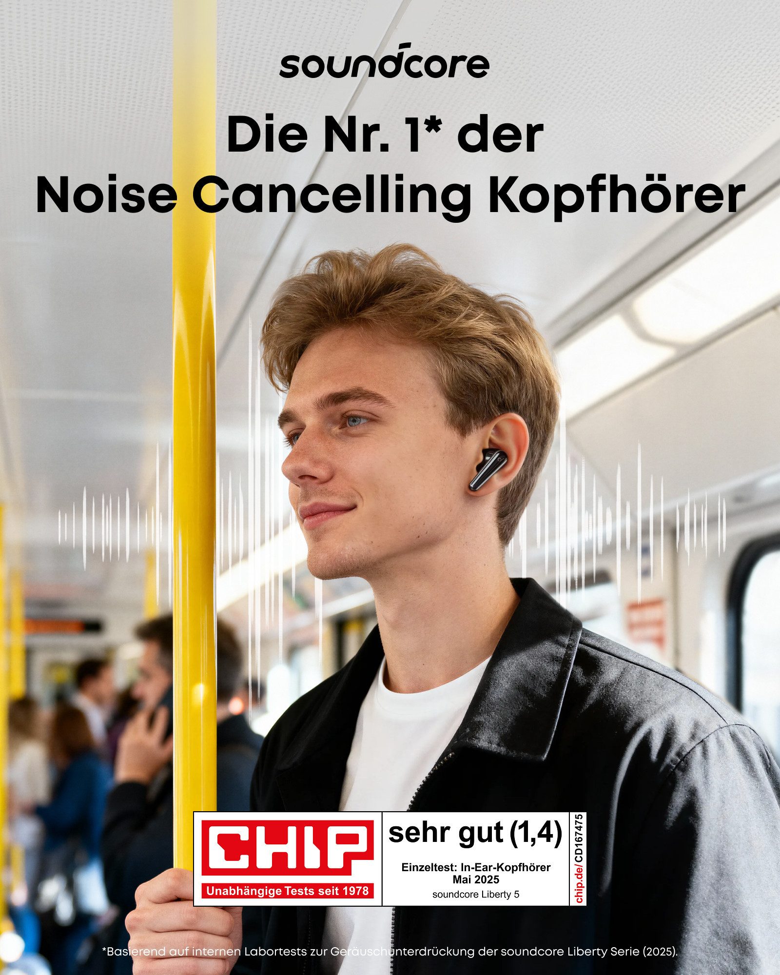 SoundCore Anker soundcore Liberty 5, kabellose Noise Cancelling Earbuds Bluetooth-Kopfhörer