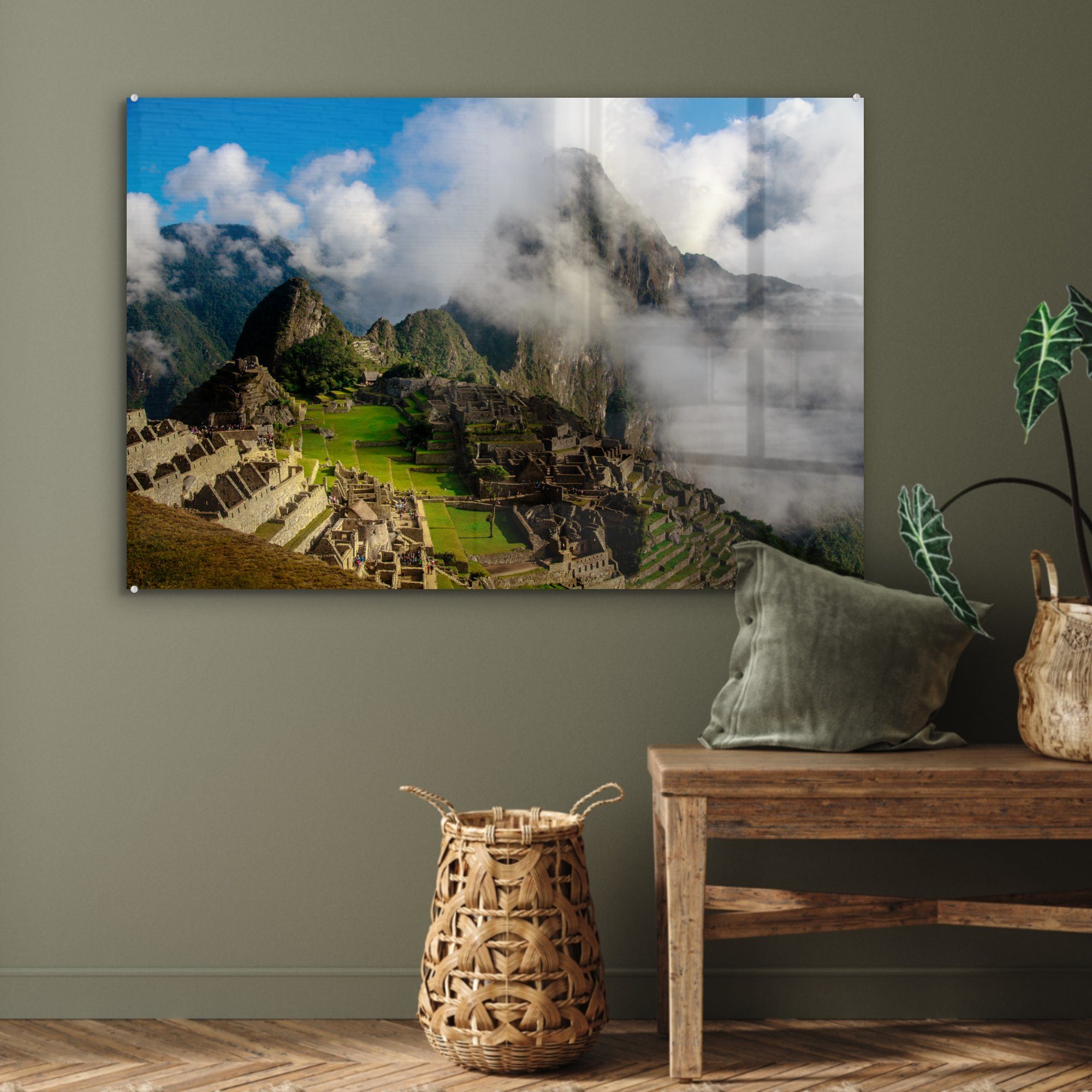 Acrylglasbild St), Acrylglasbilder - Schlafzimmer Berg Wohnzimmer Picchu (1 - & Machu MuchoWow Peru,