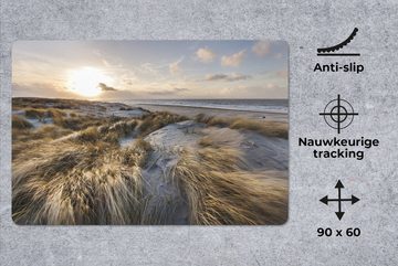 MuchoWow Gaming Mauspad Strand - Meer - Scheveningen - Niederlande (1-St), Büro für Tastatur und Maus, Mousepad Gaming, 90x60 cm, XXL, Großes