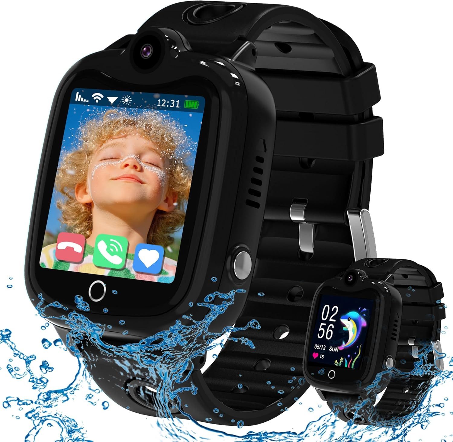 ELEJAFE Smartwatch (2,5 cm, sim-karte), 4G Kinder Smartwatch
