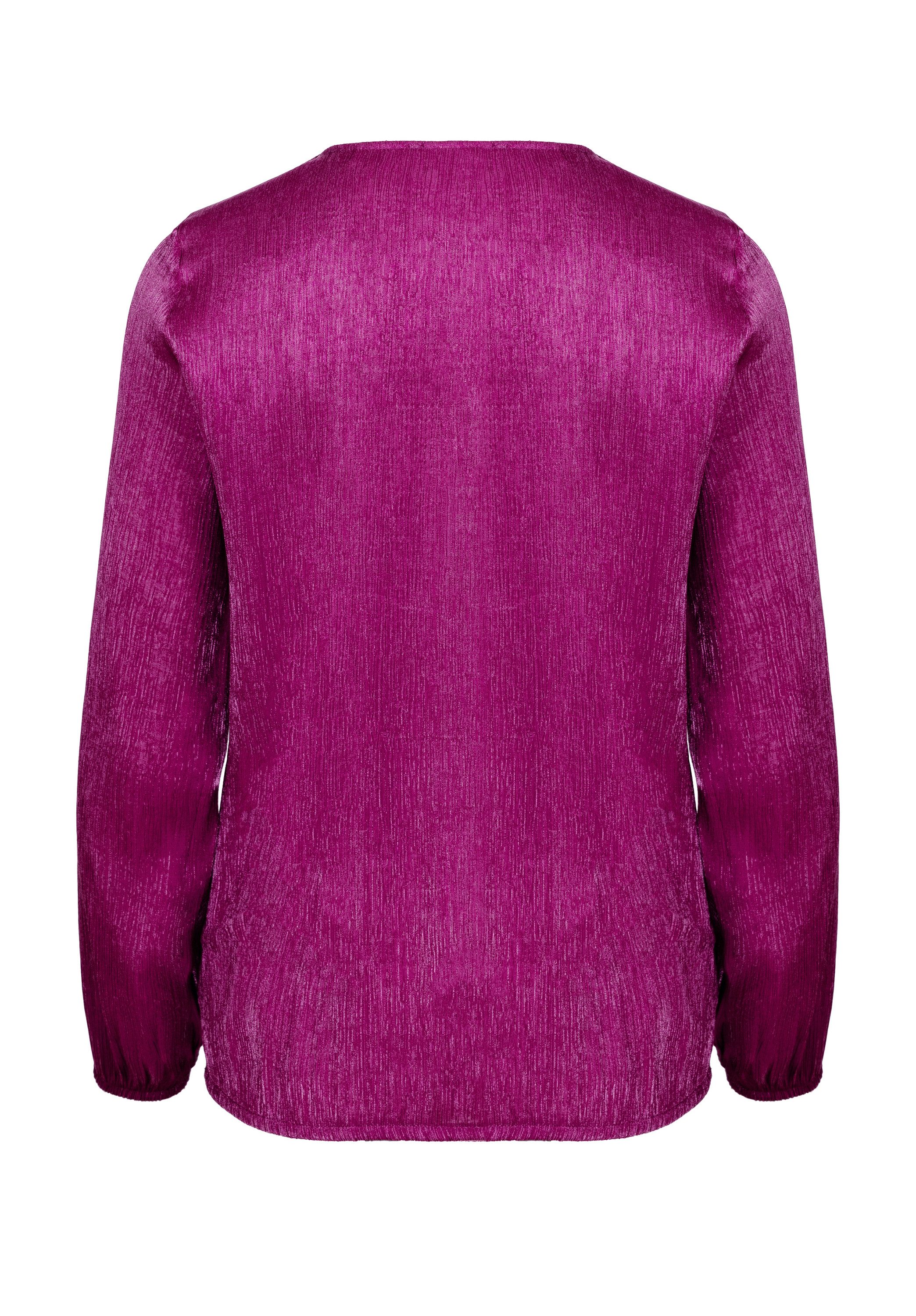 bianca Schlupfbluse ALANA in modischem Crinkel-Stoff in Trendfarbe 'grape' günstig online kaufen