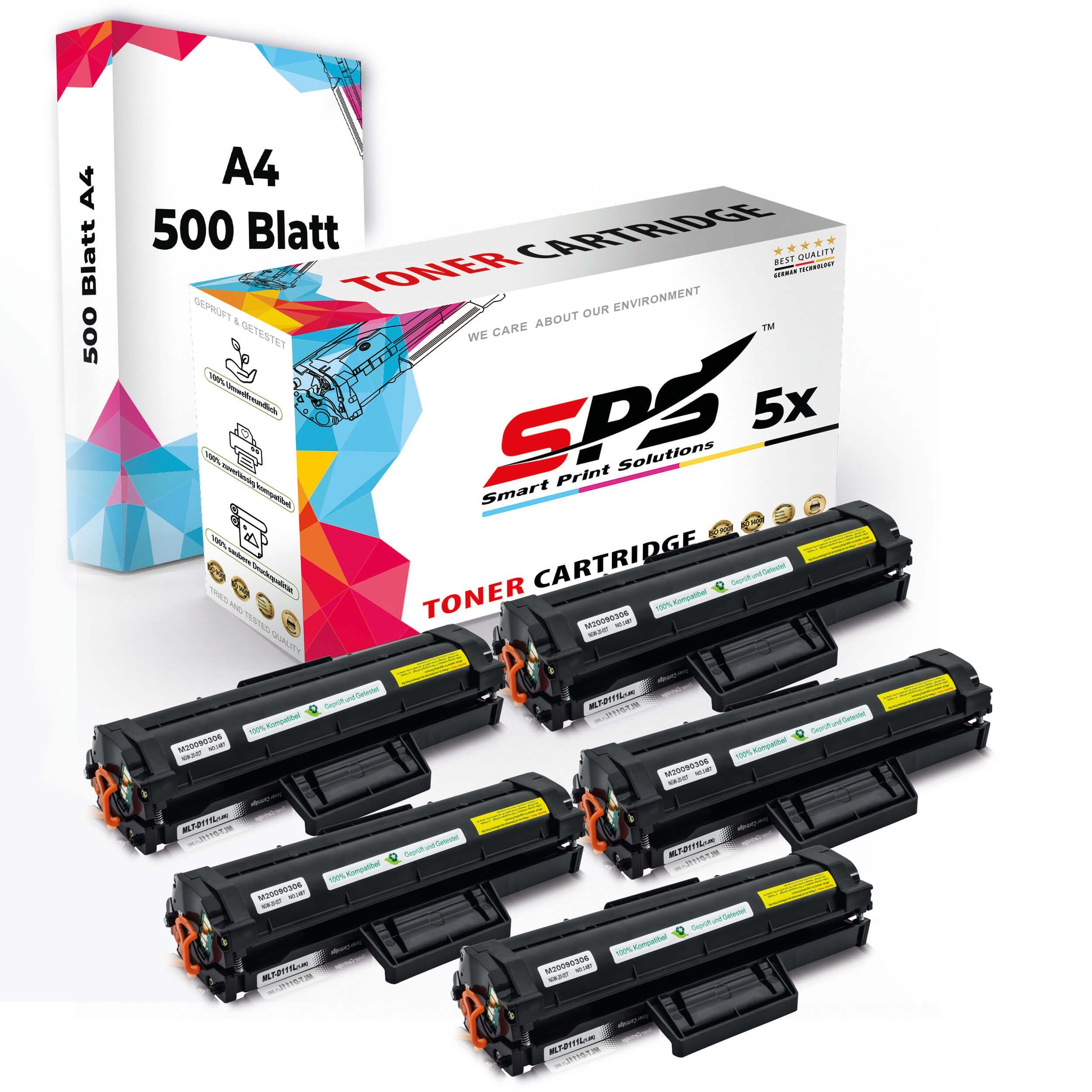 SPS Tonerkartusche Druckerpapier A4 + 5x Multipack Set Kompatibel, (5er Pack, 5x Toner,1x A4 Druckerpapier)