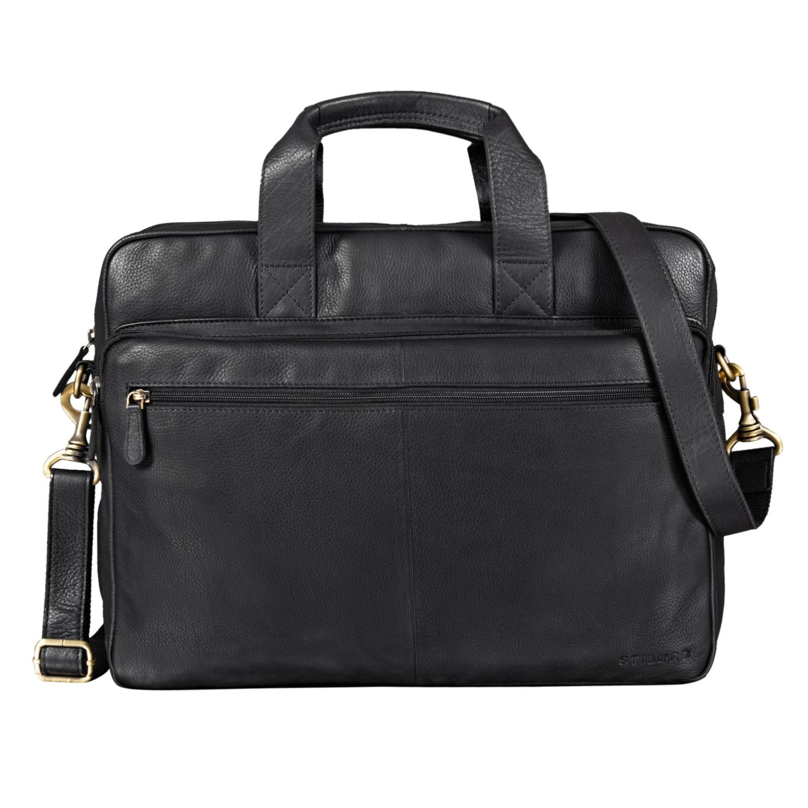 STILORD Laptoptasche "Thompson" Vintage Ledertasche Business