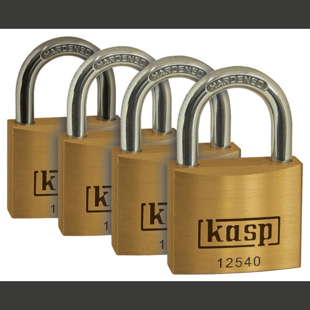 Kasp Vorhängeschloss Vorhängeschloss 40 mm gleichschließend Goldgelb Schlüsselschloss