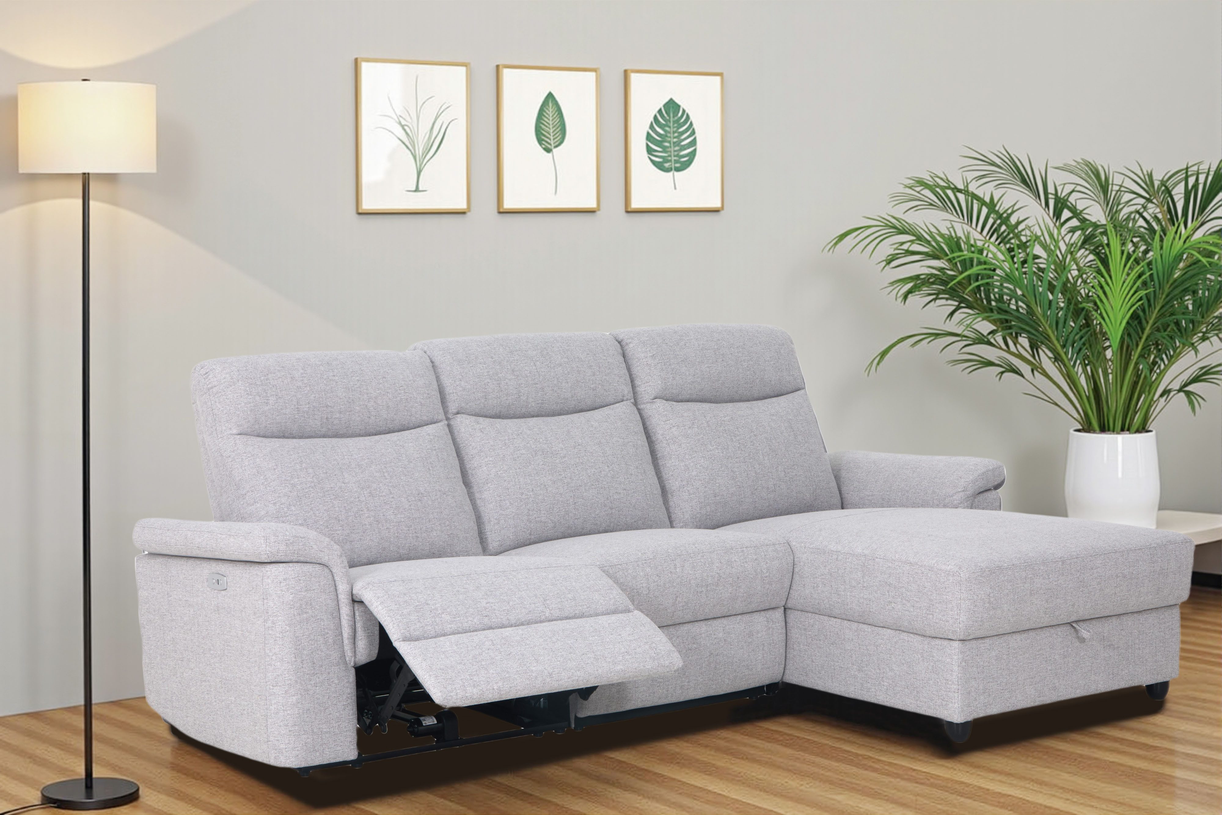 Home affaire Ecksofa "BRIONNE, L-Form, 255cm, manuelle u. elektrische Funkt günstig online kaufen
