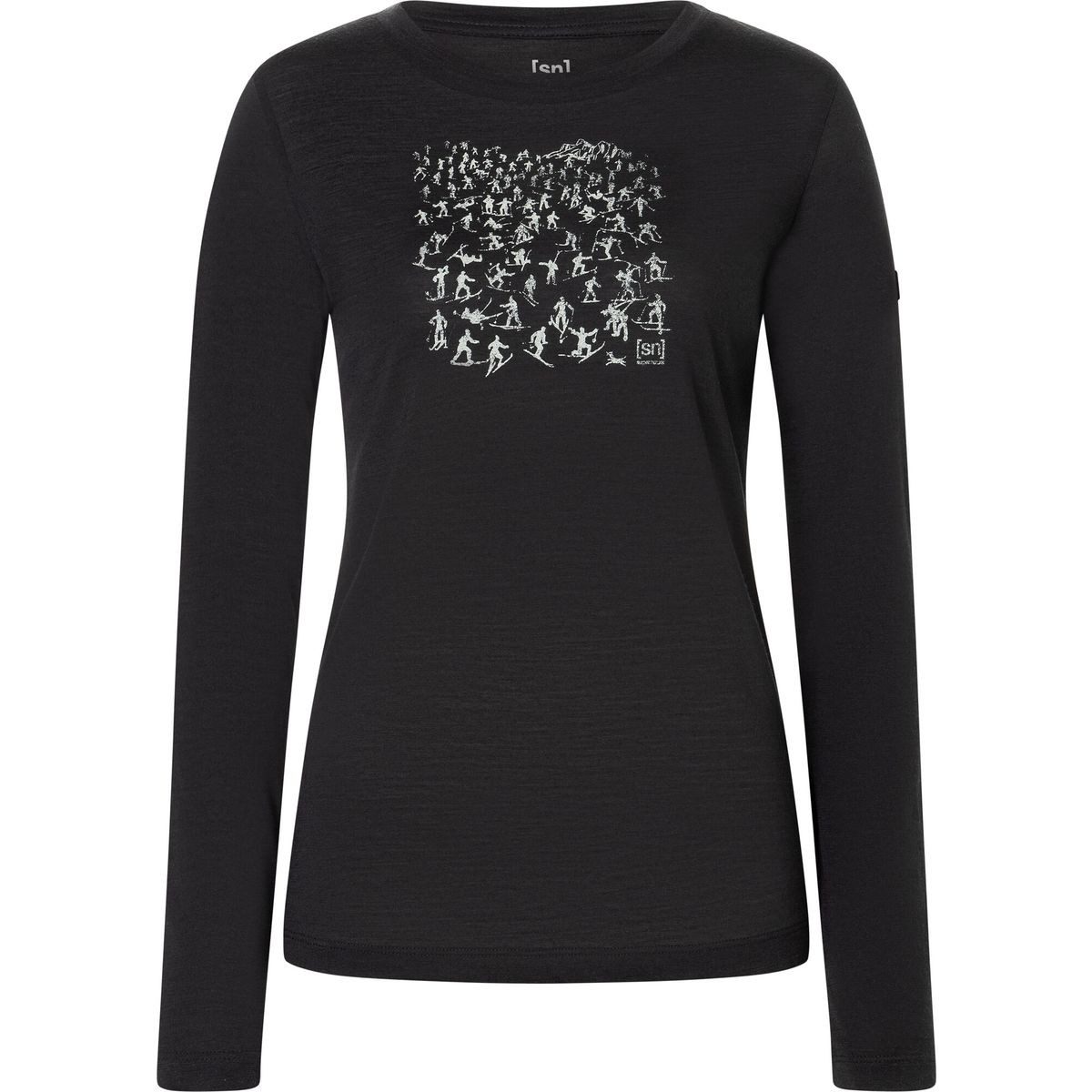 SUPER.NATURAL Fleecejacke W Free Ski Tickets LS Leichtes und atmungsaktives Damen-Longsleeve aus Merinowolle für