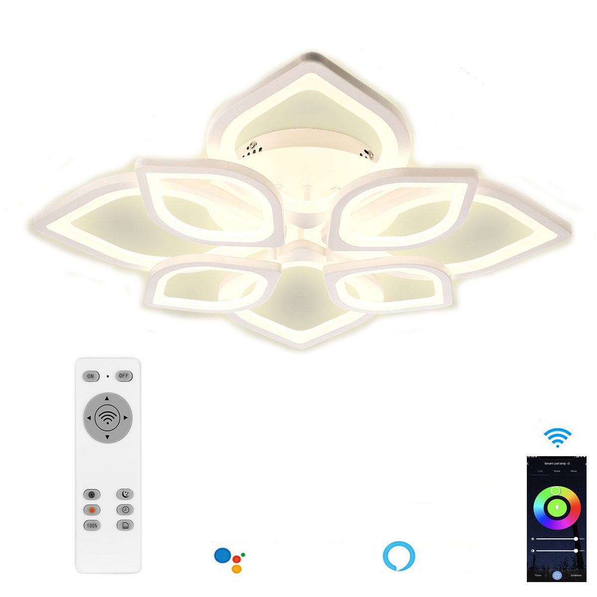 LETGOSPT Deckenleuchte Modern LED Deckenleuchte 80W günstig online kaufen