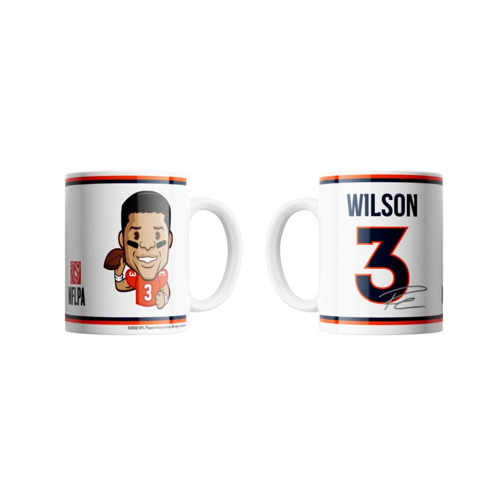Denver Broncos Becher Russell Wilson Emoji Jumbo-Tasse 440 ml, Keramik