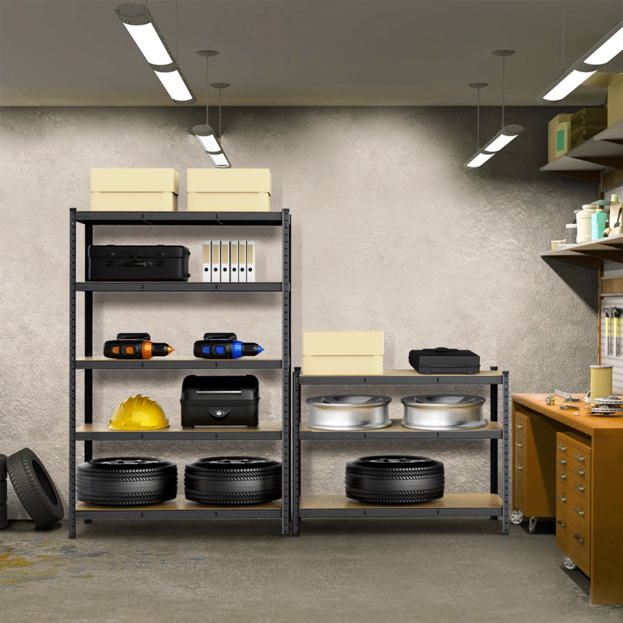 Yaheetech Standregal 120 x 60 x 180cm, Lagerregal Werkstattregal Kellerrega günstig online kaufen