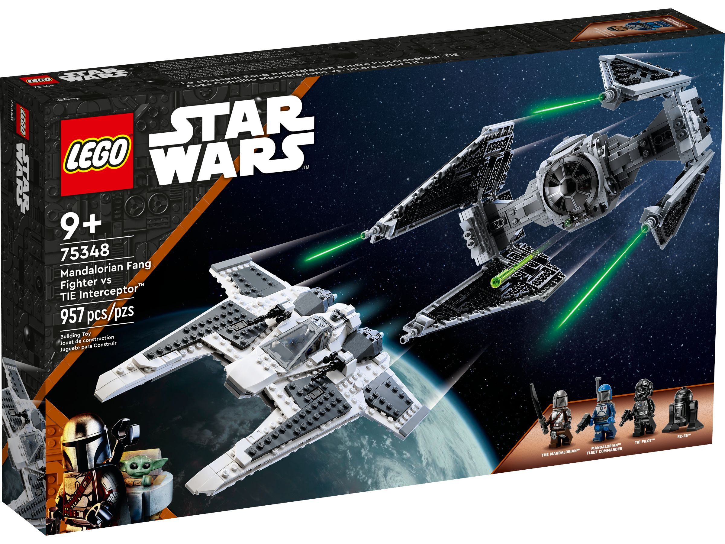 LEGO® LEGO® Star Wars 75348 Mandalorianischer Fang Fighter TIE Interceptor™ Konstruktionsspielsteine, (957 St)