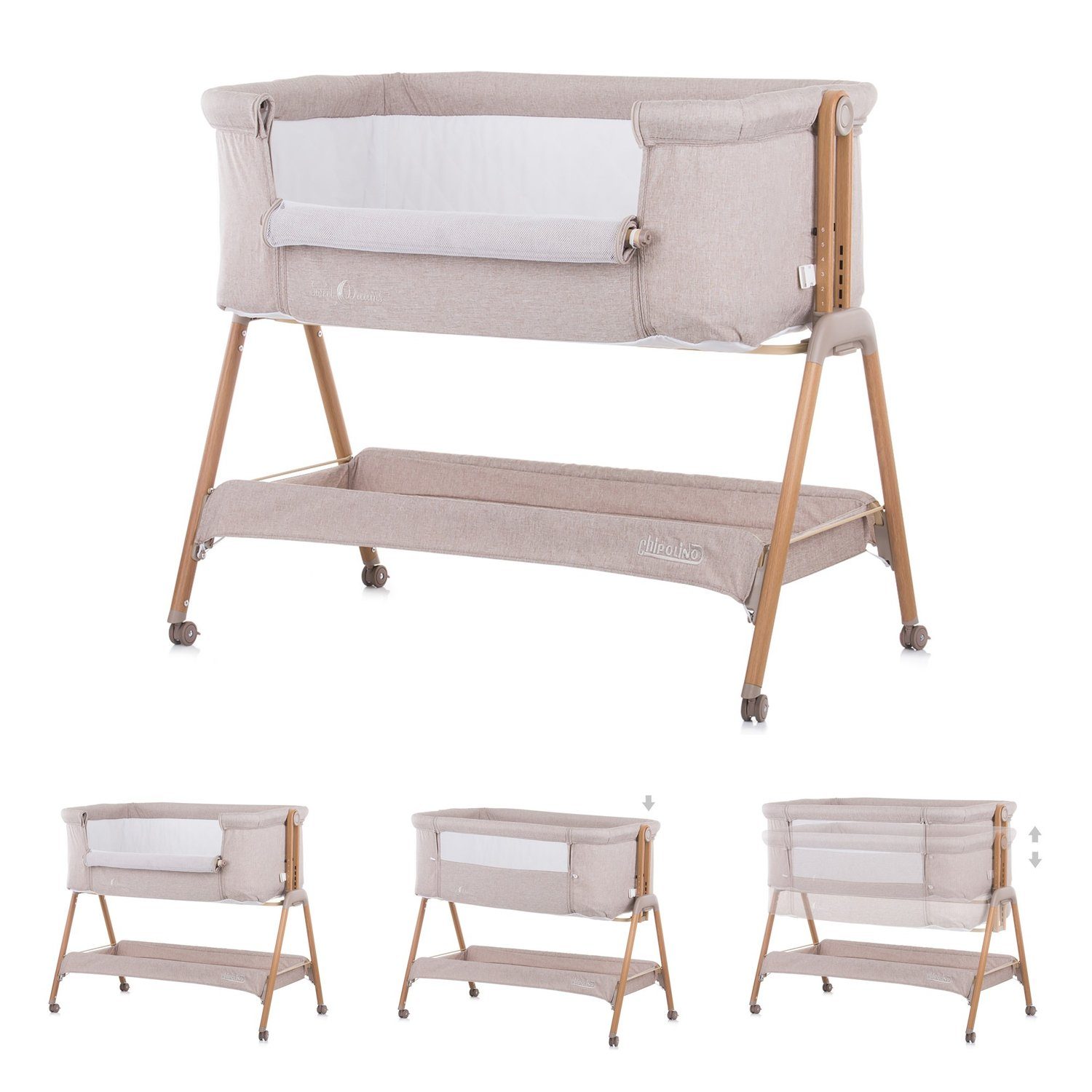 Chipolino Komplettbett Babybett Sweet Dreams Rollen, günstig online kaufen