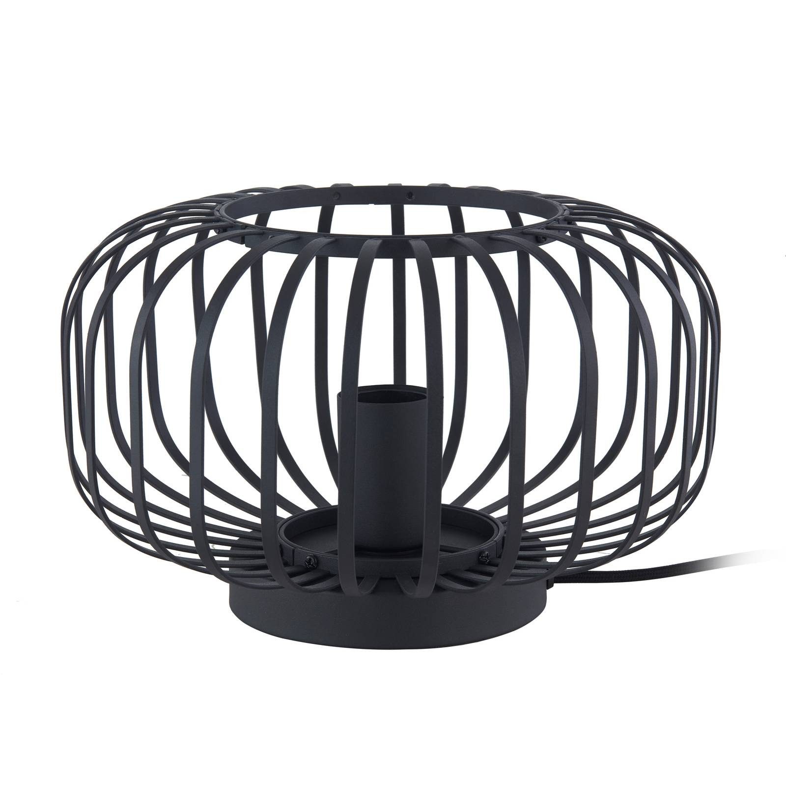 Lindby Krish Tischlampe in Käfigoptik, schwarz günstig online kaufen