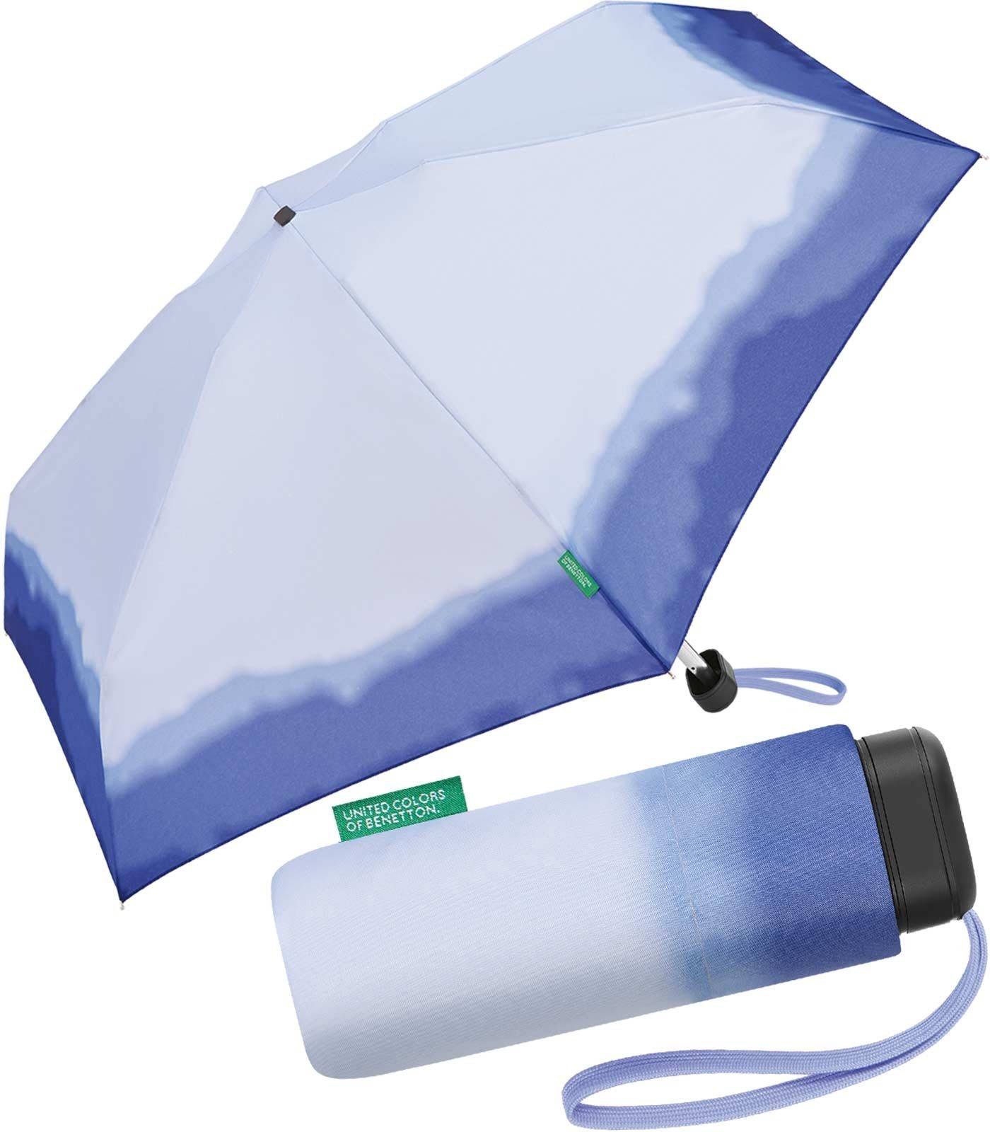 United Colors of Benetton Taschenregenschirm Ultra Mini Flat - Dip Dye twilight purple, mit modernem, farbigen Farbverlauf-Muster
