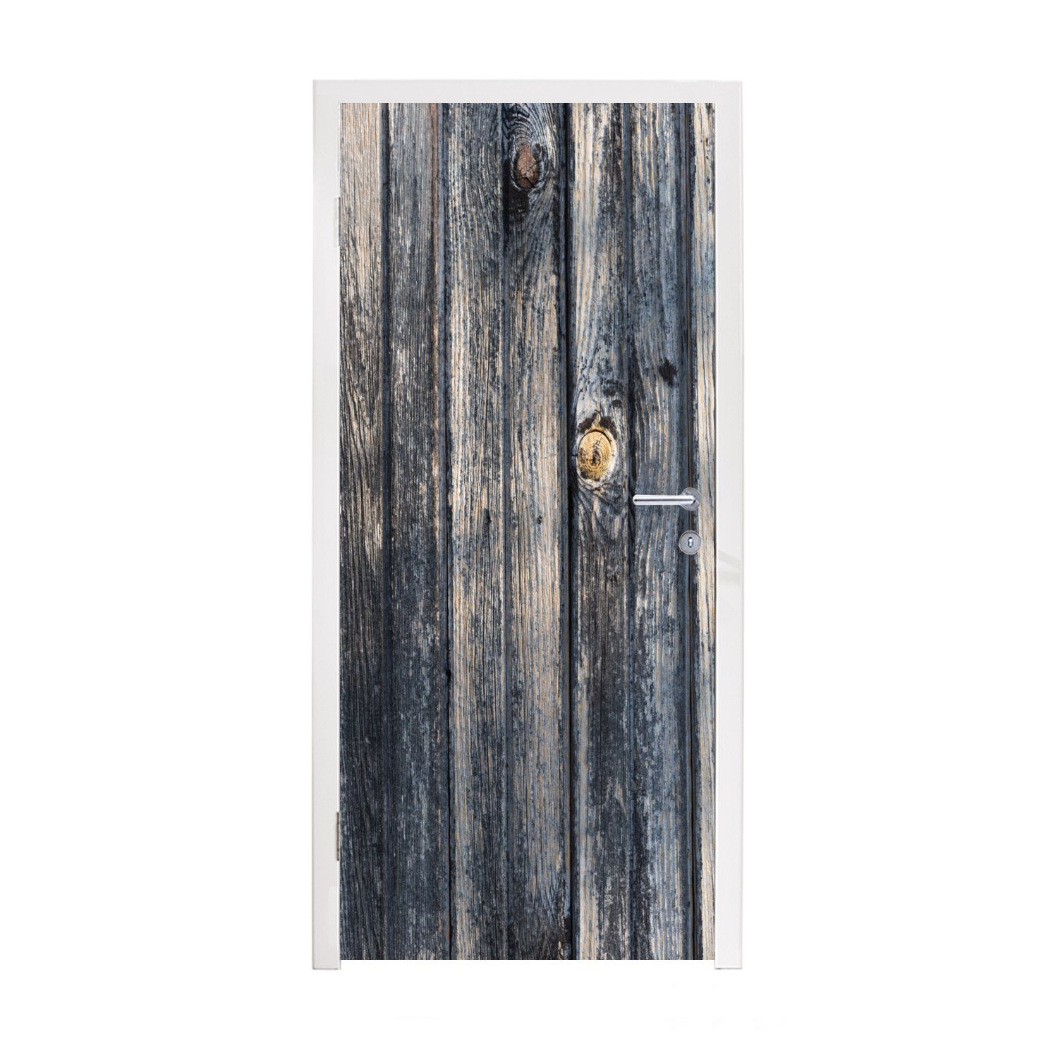 Türtapete MuchoWow Matt, (1 Hintergrund Tür, cm einer St), Fototapete Türaufkleber, 75x205 mit bedruckt, Plankenstruktur, für