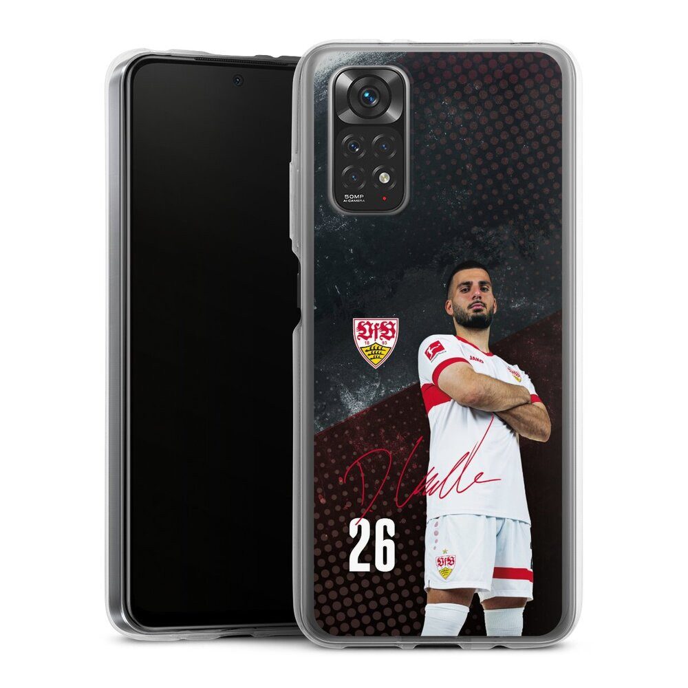 DeinDesign Handyhülle VfB Stuttgart Deniz Undav Offizielles Lizenzprodukt Deniz Undav 24/25, Xiaomi Redmi Note 11 Silikon Hülle Bumper Case Handy Schutzhülle