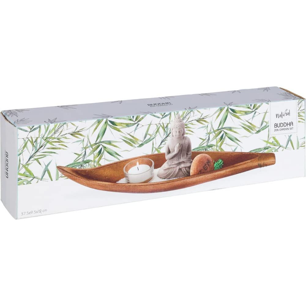 Koopmann Dekofigur Buddha Dekorationsset - aus Kunststoff - ca. 37,5 x 9,5 günstig online kaufen