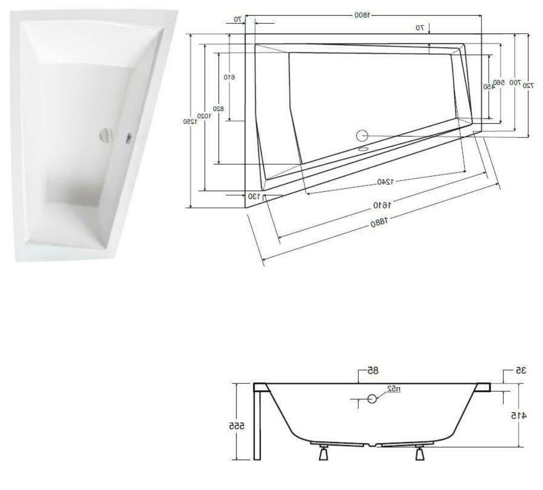 Xlmoebel Badewanne Moderne Eckbadewanne aus weißem Acryl, Hergestellt in Europa