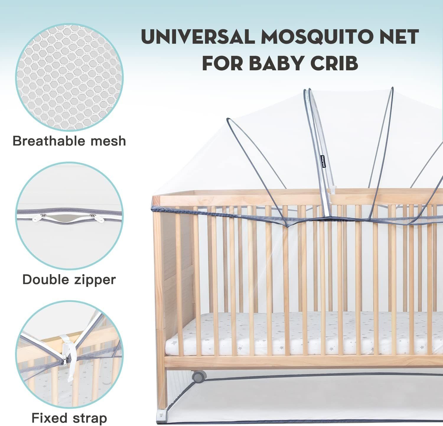 beberoad Moskitonetz Babybett Insektenschutz Universal Gitterbetten günstig online kaufen