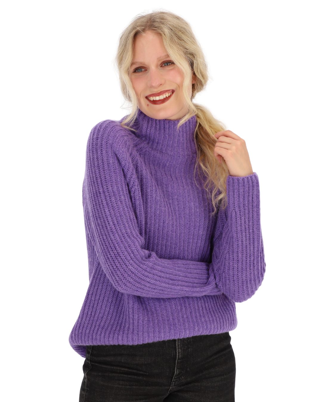 halsüberkopf Accessoires Strickpullover Stehkragen aus hochwertigem Wollmix günstig online kaufen