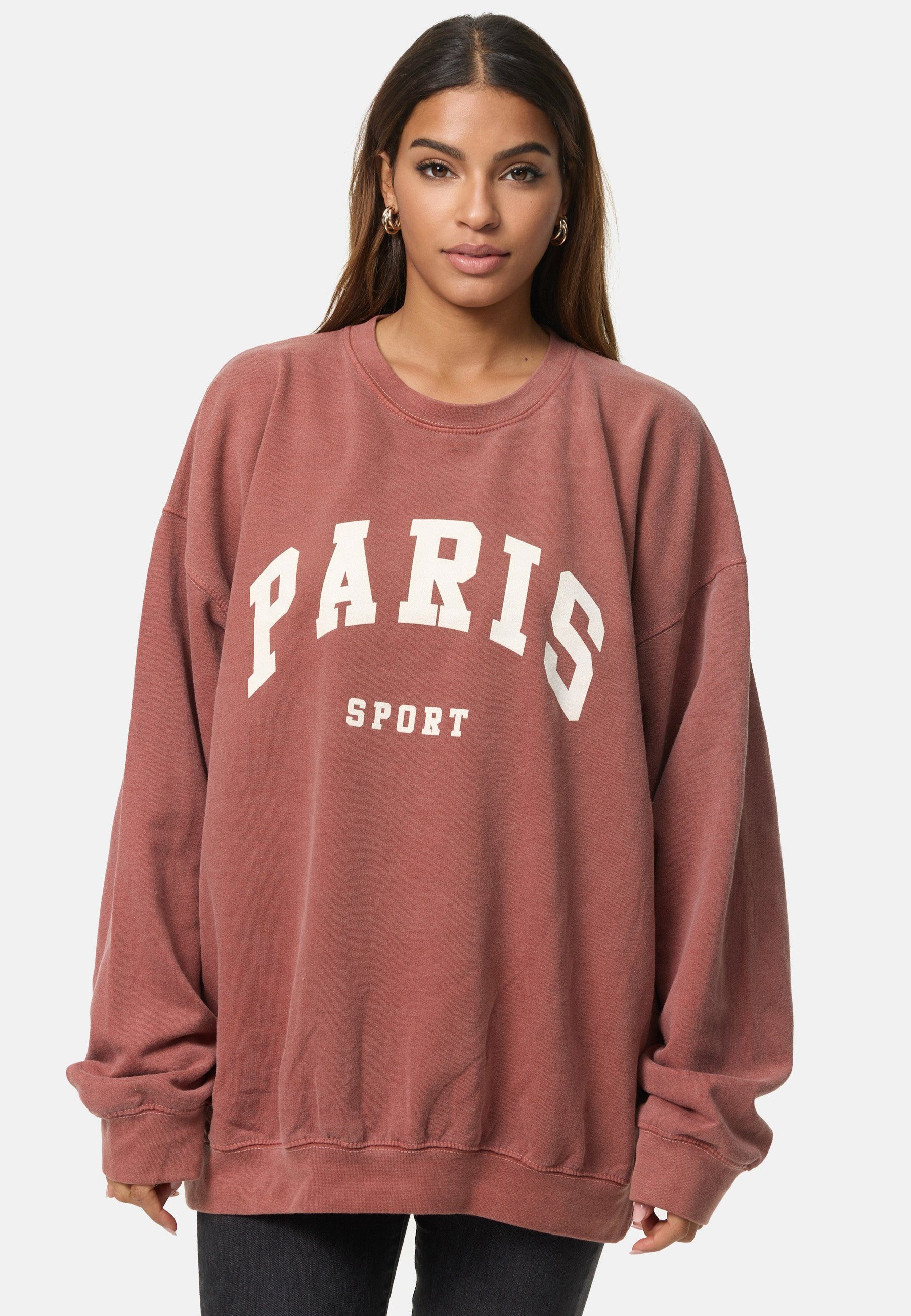 Worldclassca Longsweatshirt Worldclassca Oversized Sweatshirt PARIS SPORT Langarmshirt Pullover