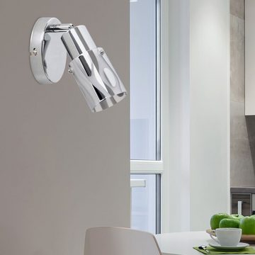 etc-shop LED Wandleuchte, Leuchtmittel inklusive, Warmweiß, Wandlampe Wandstrahler Wohnzimmer Spotleuchte mit verstellbarem