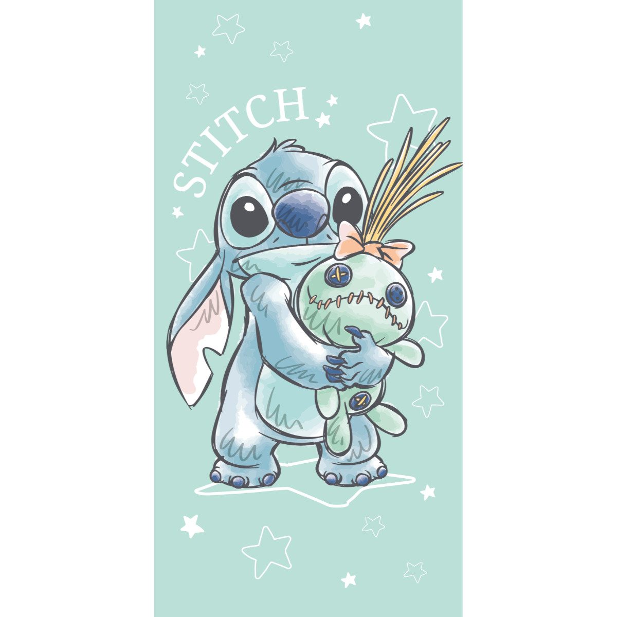 Lilo & Stitch Strandtuch Badehandtuch Strandtuch 70x140 cm aus Baumwolle Saugfähig & Weich, (Einzelprodukt)