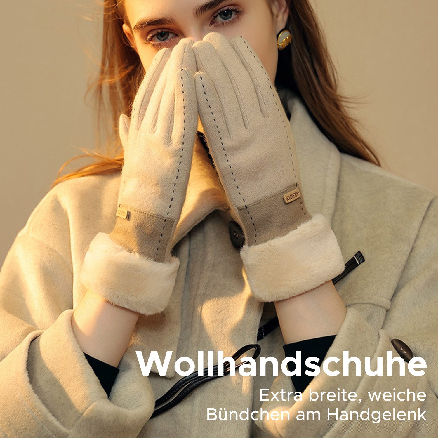 Refttenw Fleecehandschuhe Damen Touchscreen Winterhandschuhe,Warme Handschu günstig online kaufen