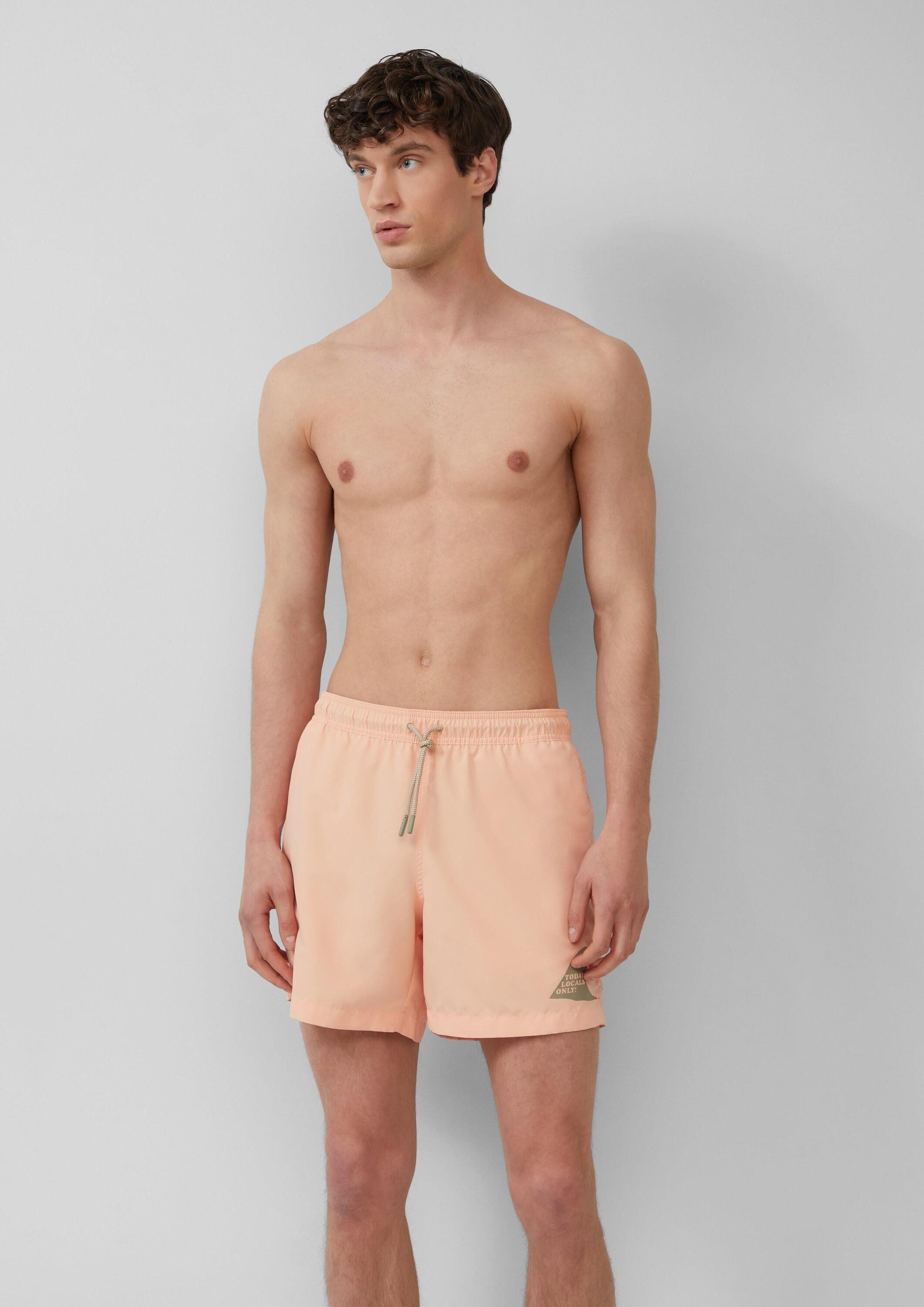 s.Oliver Badehose Badehose Badeshorts mit Artwork und Eingrifftaschen