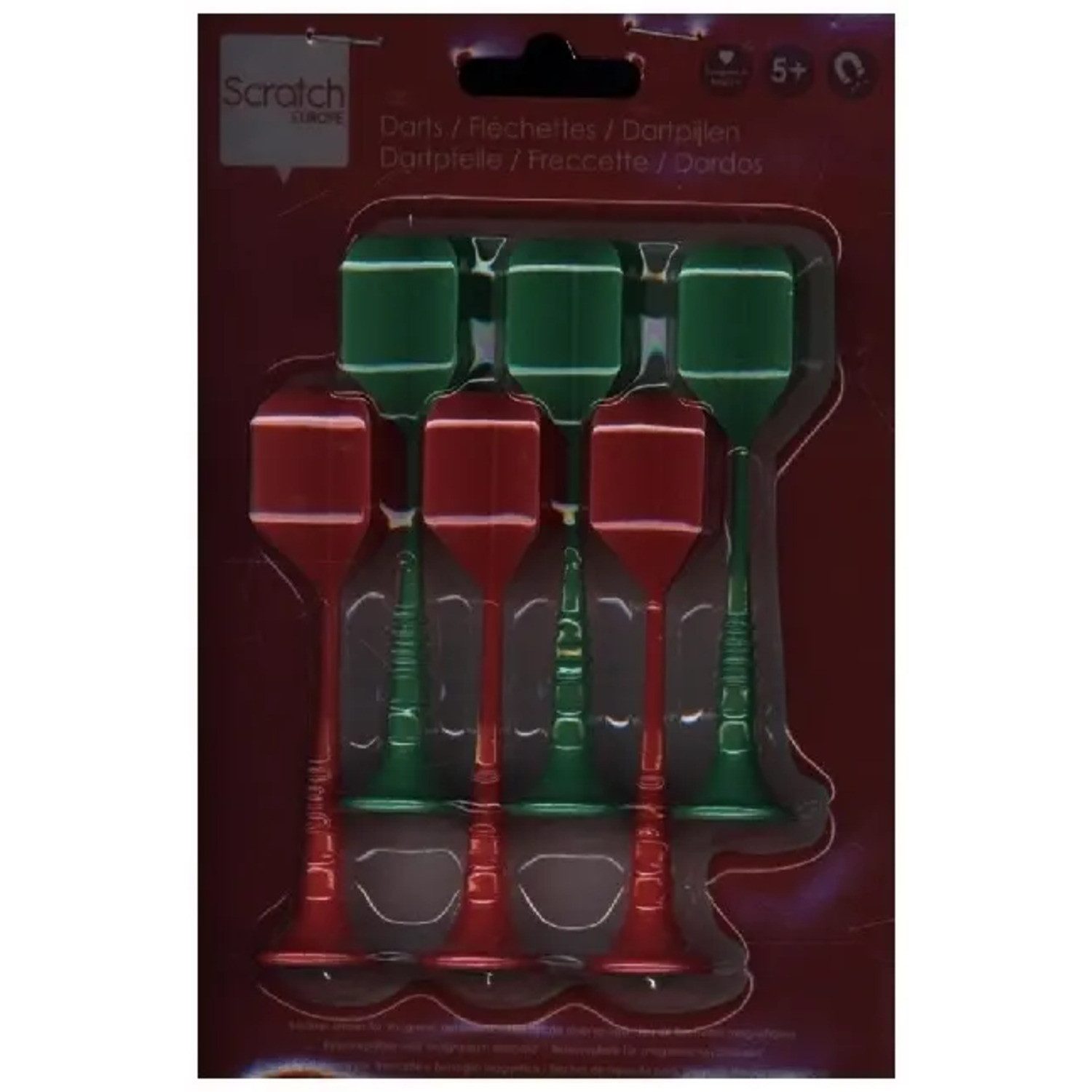 SCRATCH Spiel Scratch Ersatzteilset 6 Darts rot & gelb (Kinderspiel)