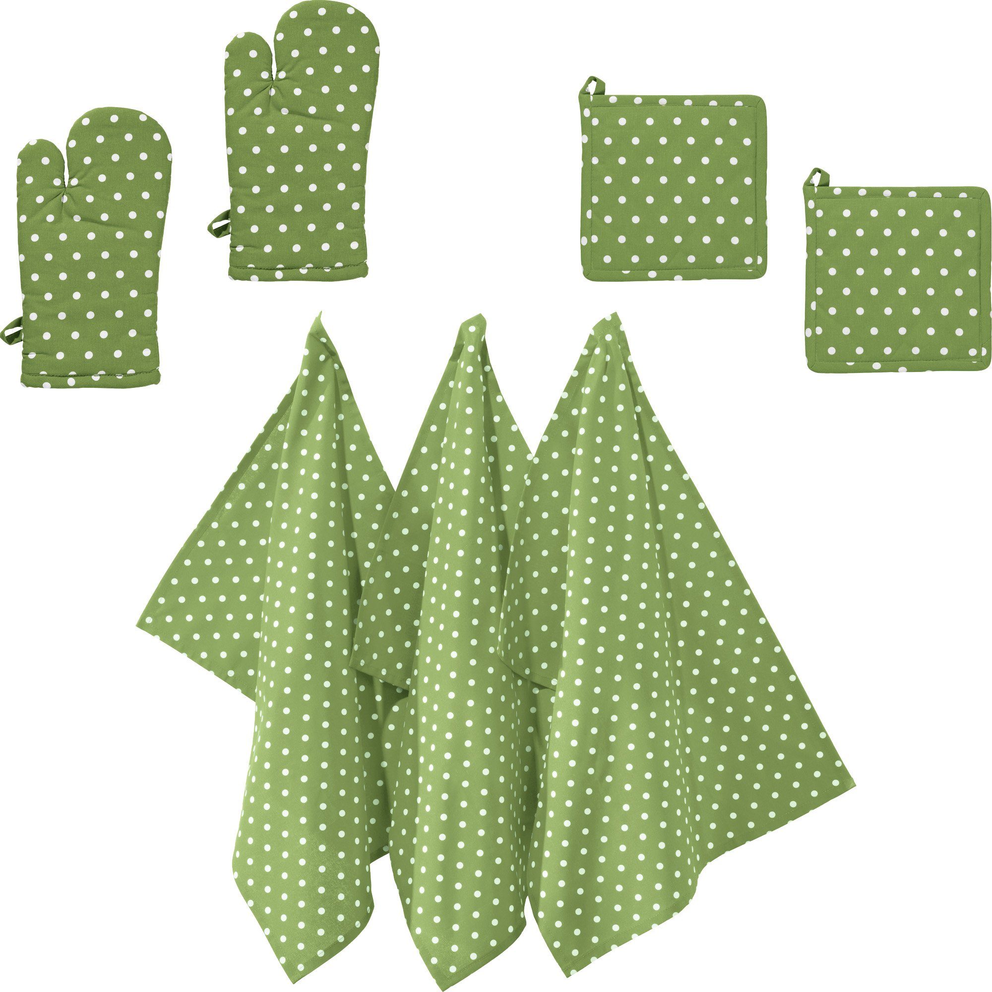 REDBEST Topflappen Küchenset 7-teilig, Punkte