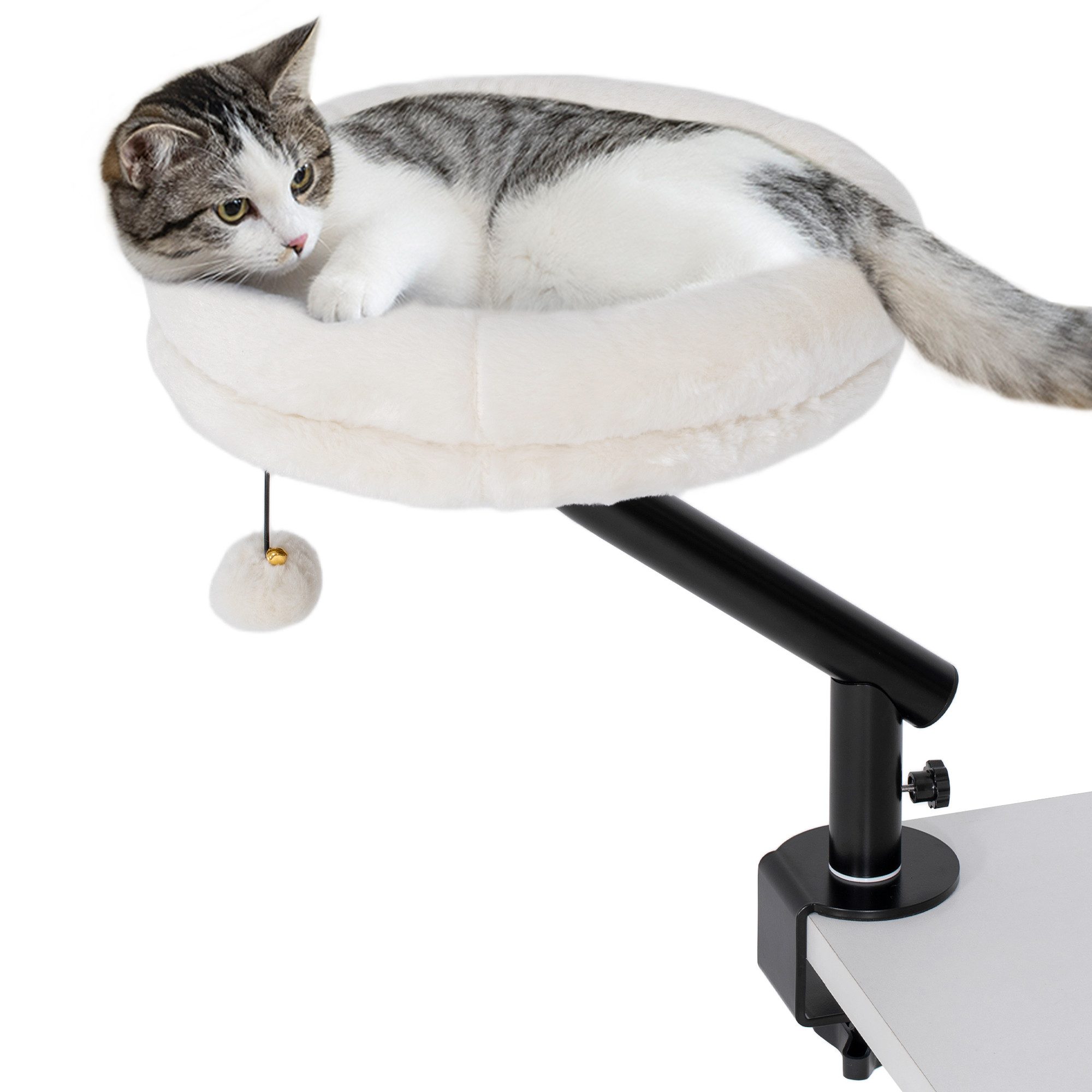 PawHut Tierbett Katzenbett für Schreibtisch mit 360°Drehung, verstellbarer günstig online kaufen