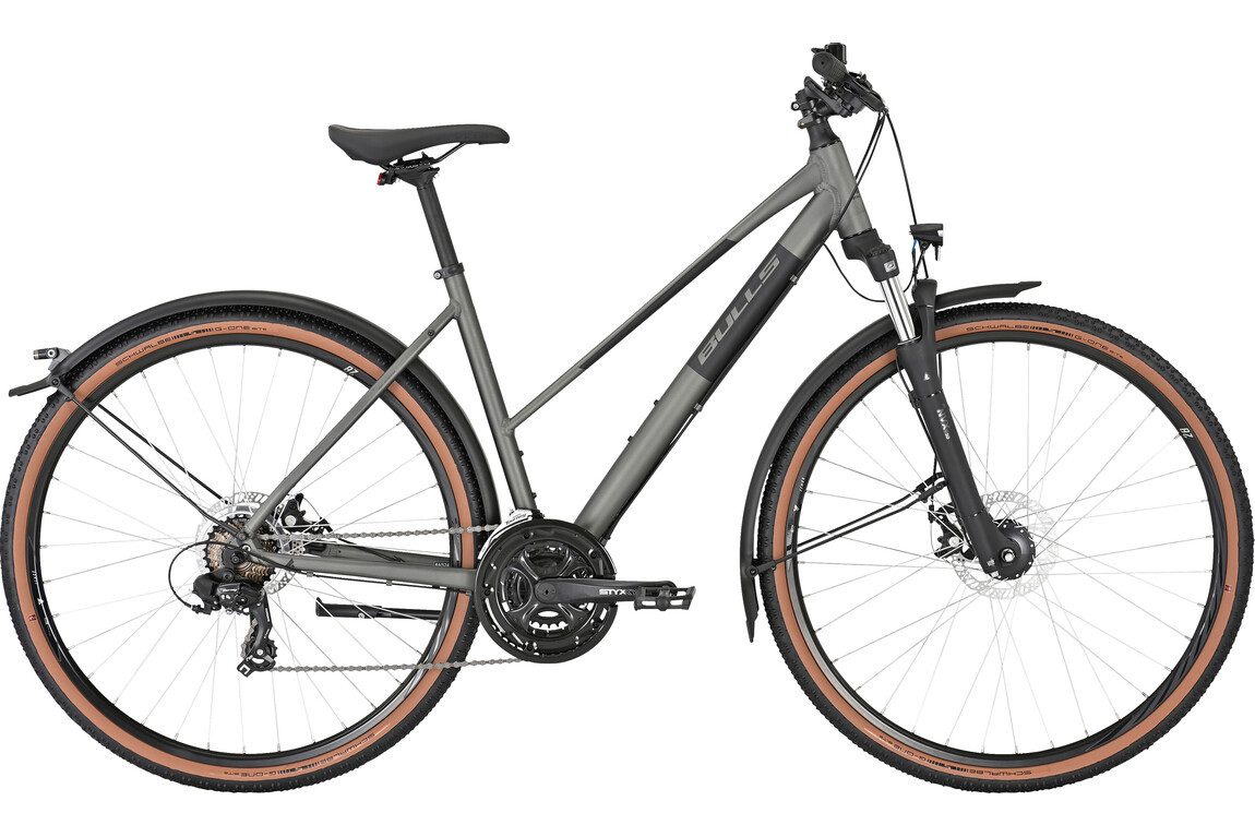 Bulls Crossrad Bulls Gravelliner 1 Damen grau 2026, 21 Gang SHIMANO Tourney RD-TY300, Kettenschaltung